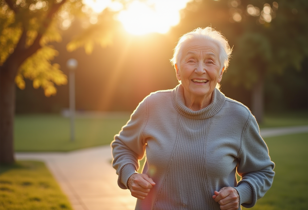 Сімейна група людей різного віку виконує ранкову зарядку в парку